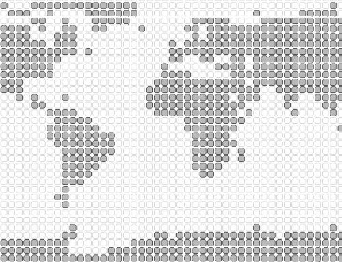 Wereldkaart in vakjes stijl in QGIS