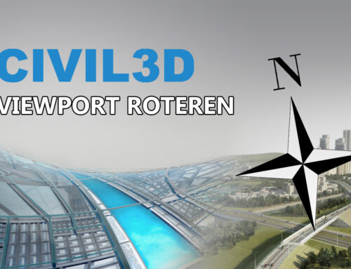 Viewport rotatie koppelen aan noordpijl in Civil 3D